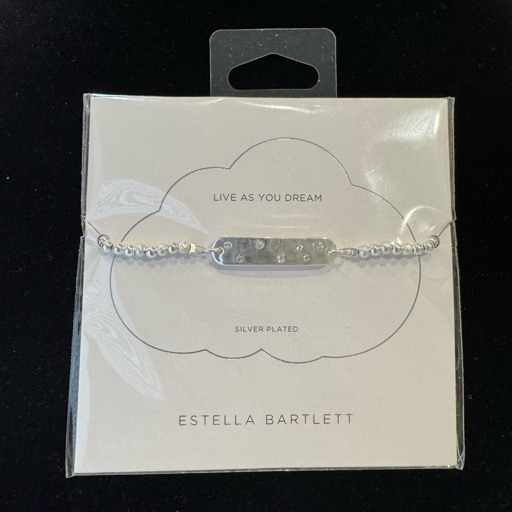 NWT ESTELLA BARTLETT silver plated bracelet